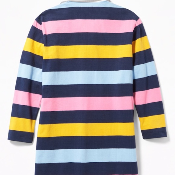 NEW Old Navy Girls Multicolor Striped Rugby Dress - Picture 2 of 5